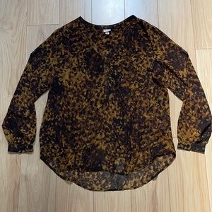 Brown patterned blouse TBD G